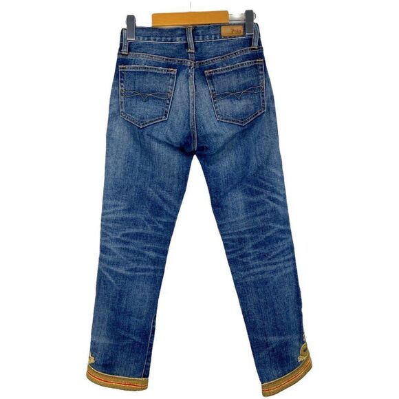 Polo Ralph Lauren Womens Waverly Straight Crop  Embroidered Hem Jeans US 25 - Picture 4 of 13